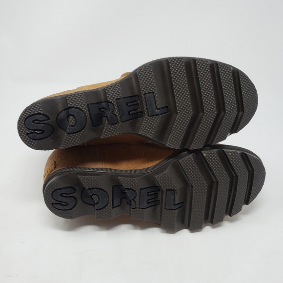 Sorel Joan of Arctic tan suede wedge boots size 5 big girls/6.5 womens - Picture 7 of 10